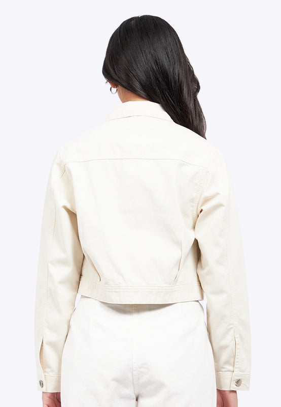Long Sleeve Boxy Cropped Jacket