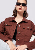 Crop Oversized Utility Denim Jacket