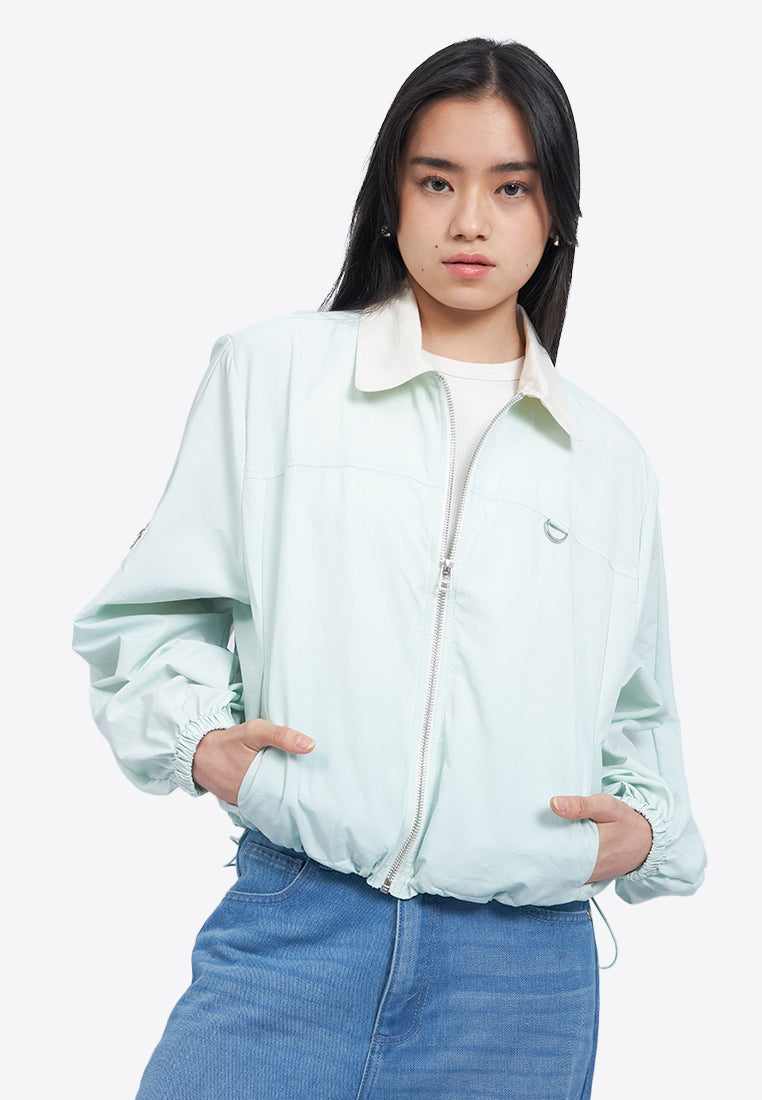 Parachute Jacket with Drawstring