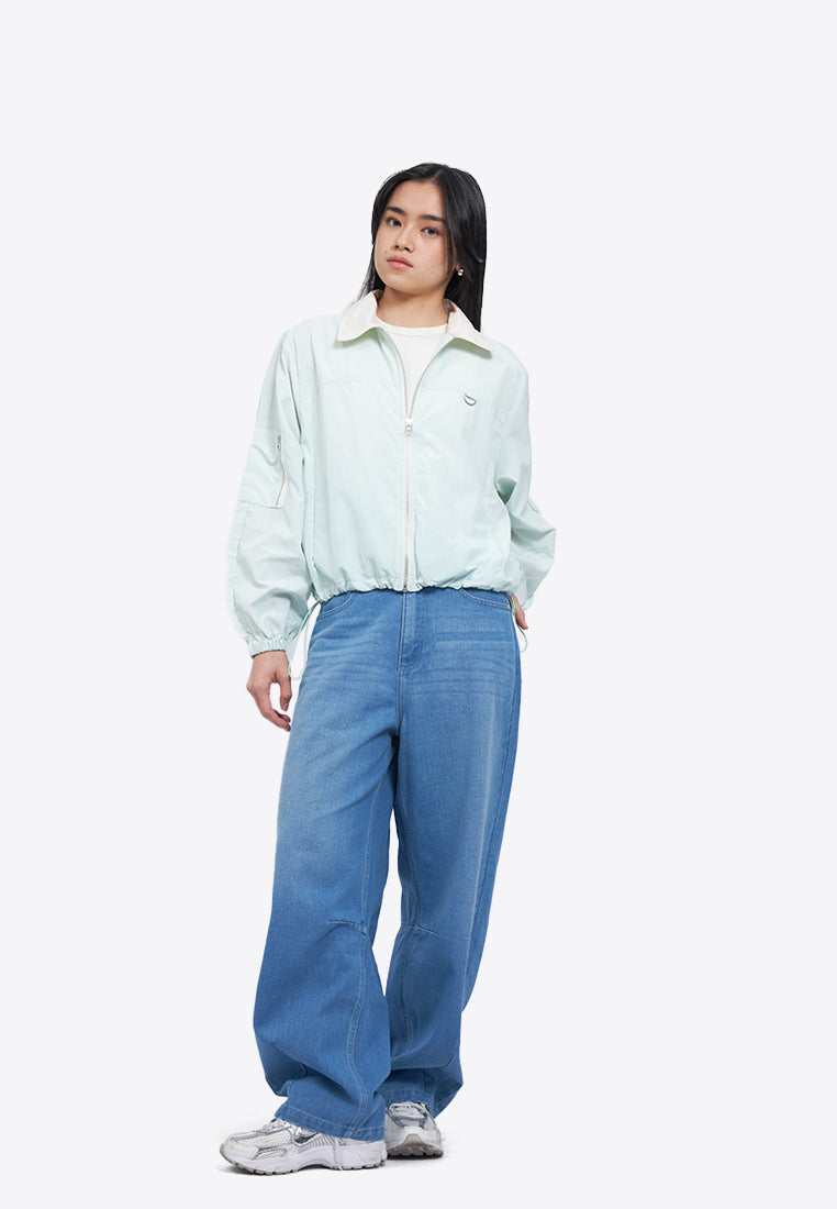 Parachute Jacket with Drawstring
