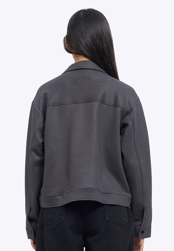 Collared Jacket with Zipper