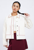 Oversized Contrast Stitch Jacket
