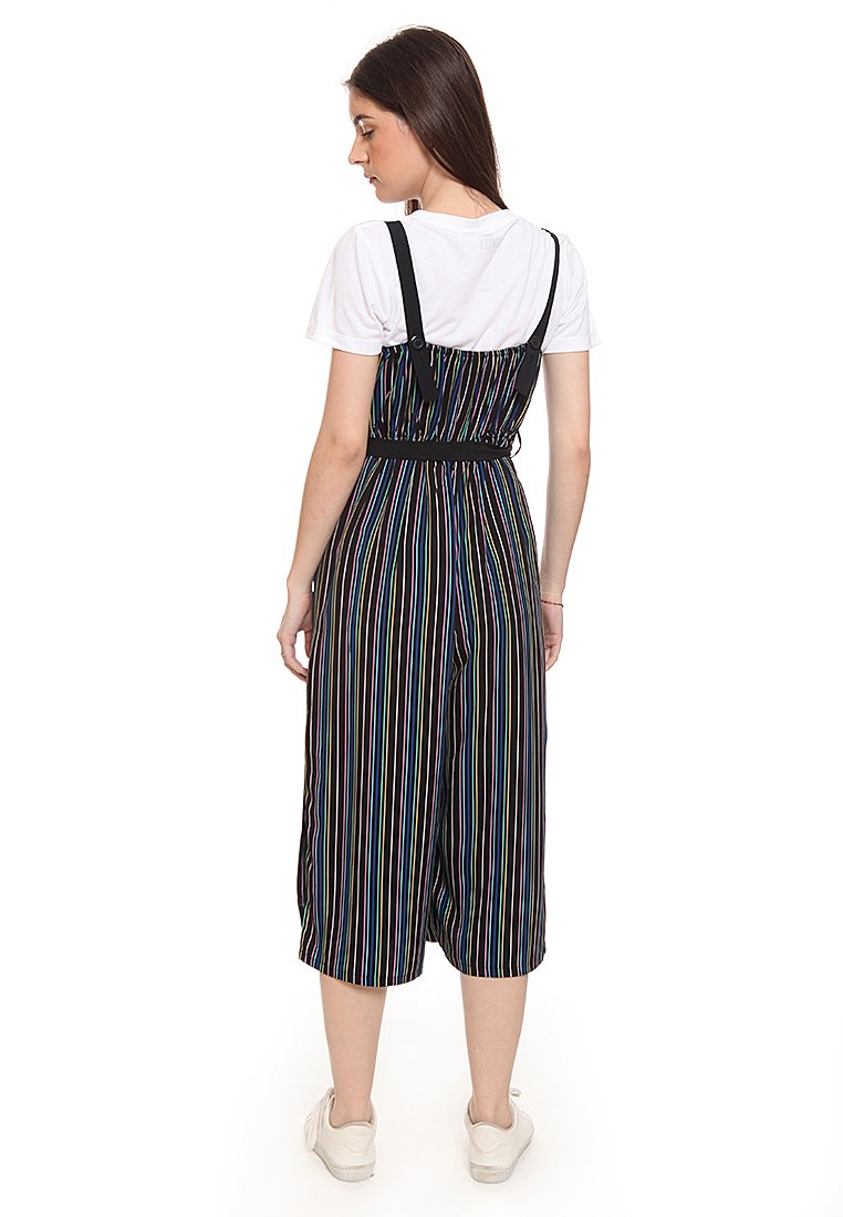 Panelled Stripes Jumpsuit