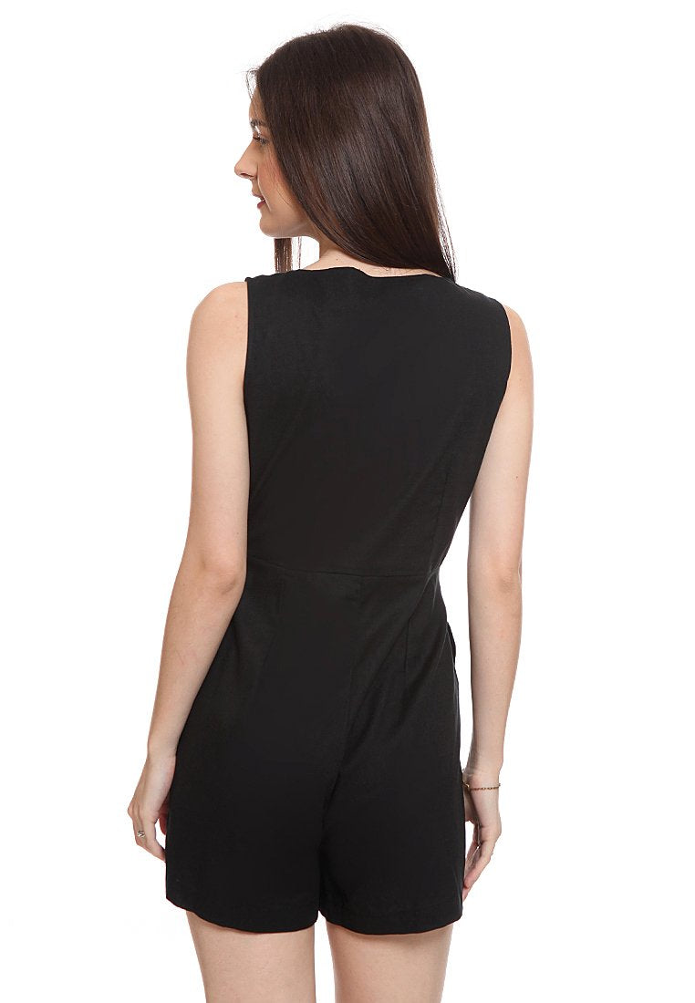 Playsuit With With Tie Front
