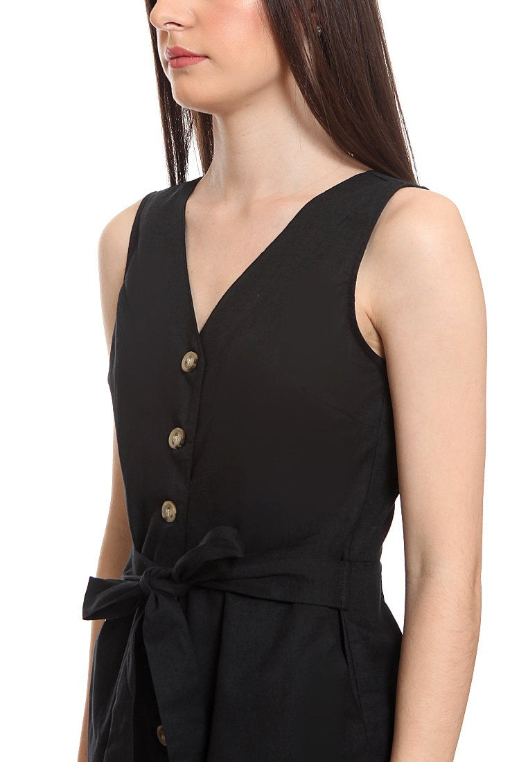 Playsuit With With Tie Front