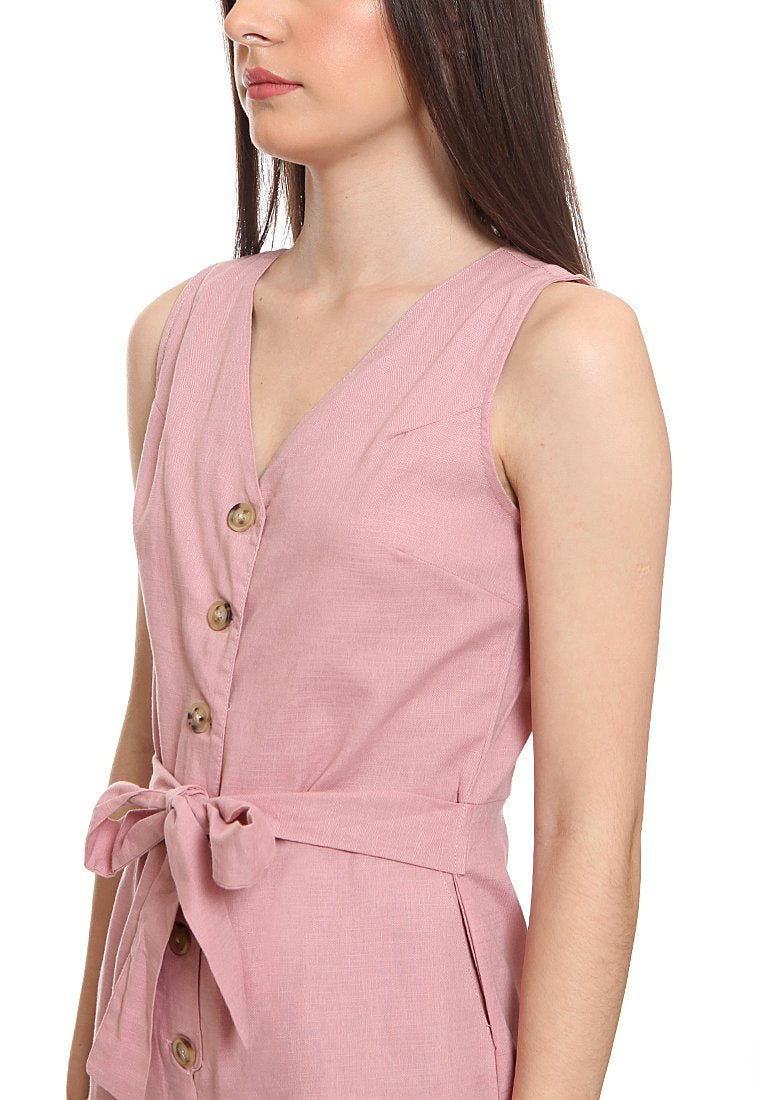 Playsuit With With Tie Front