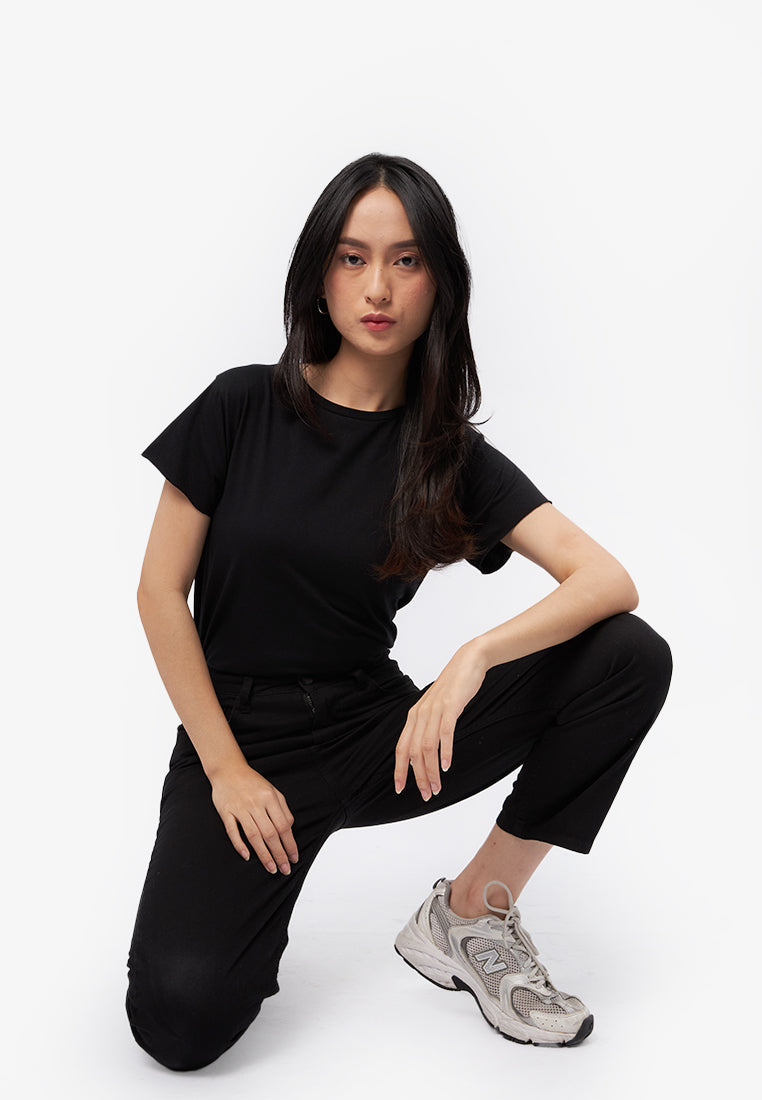 High Waist Tapered Denim Pants