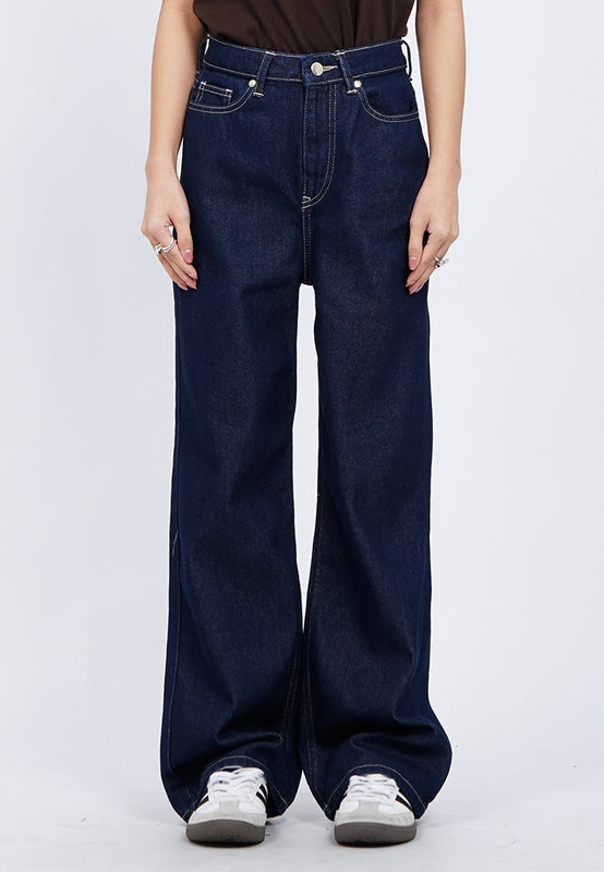 High Waist Flared Denim Pants