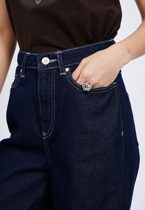 High Waist Flared Denim Pants