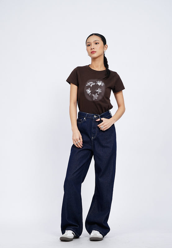 High Waist Flared Denim Pants