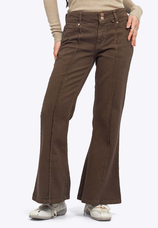 Regular Fit Flare Denim Pants