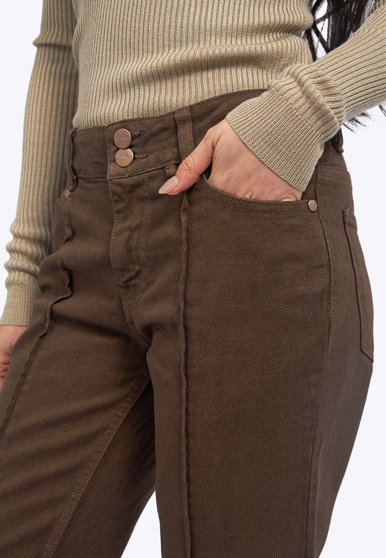 Regular Fit Flare Denim Pants