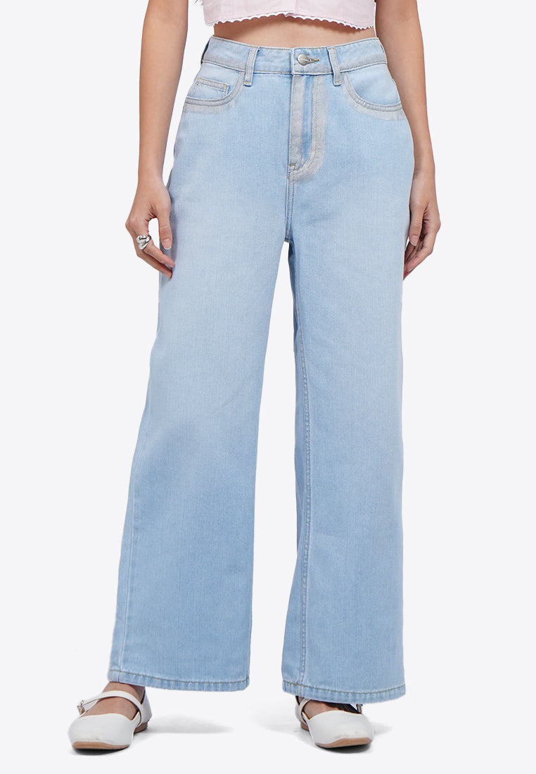 Regular Fit Foil Effect Jeans