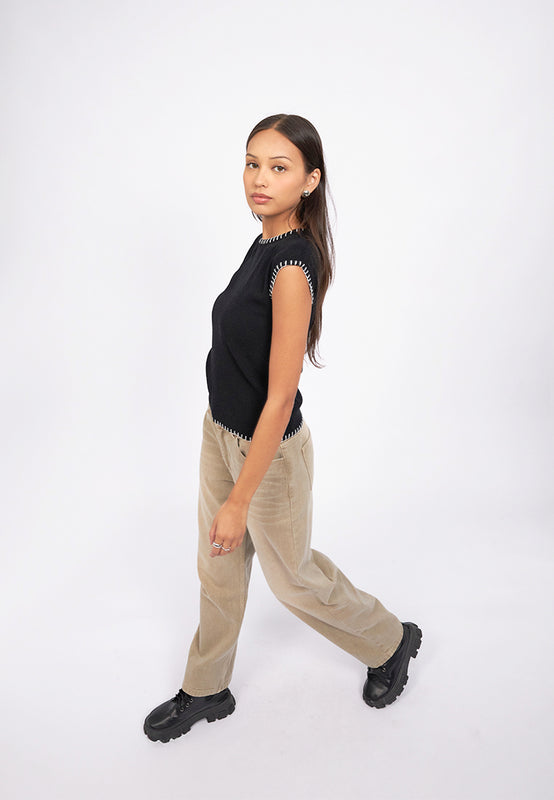 High Waist Straight Denim Pants