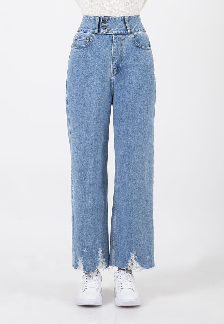 Wide Leg Denim Pants