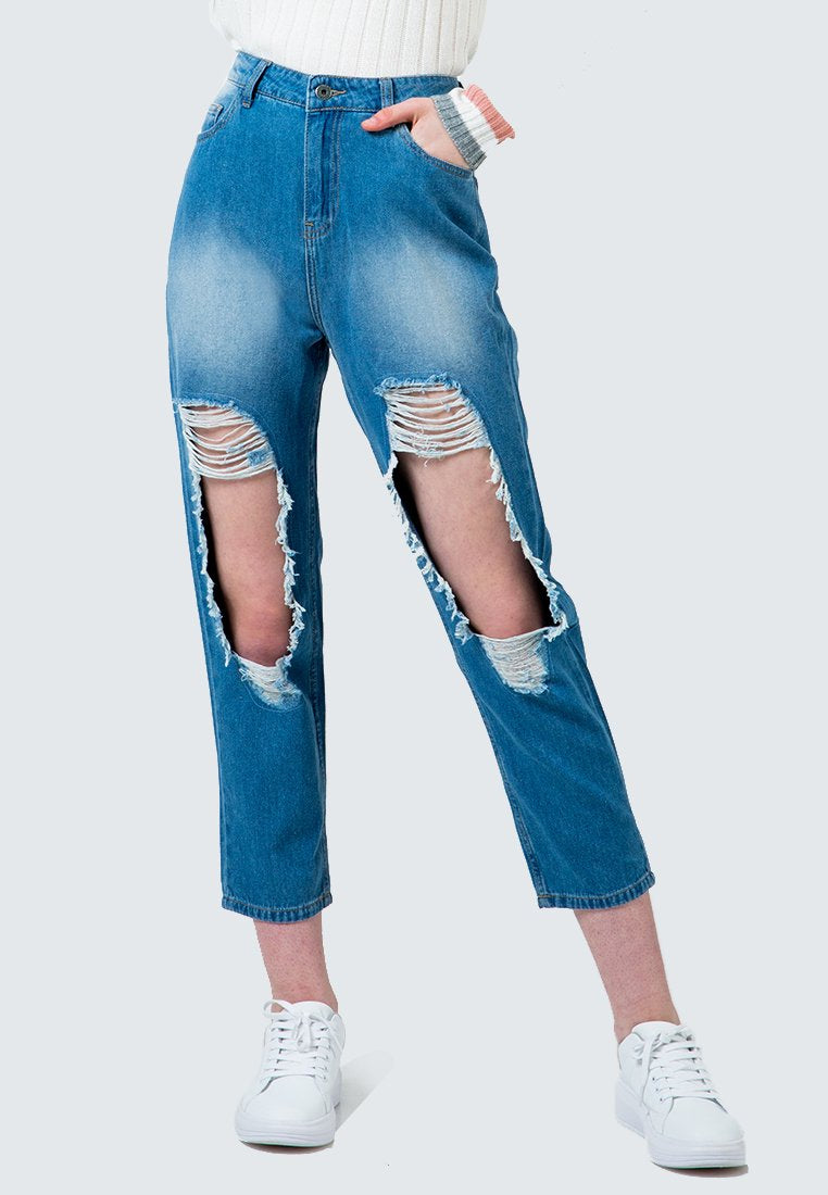 Destroyed Denim Pants