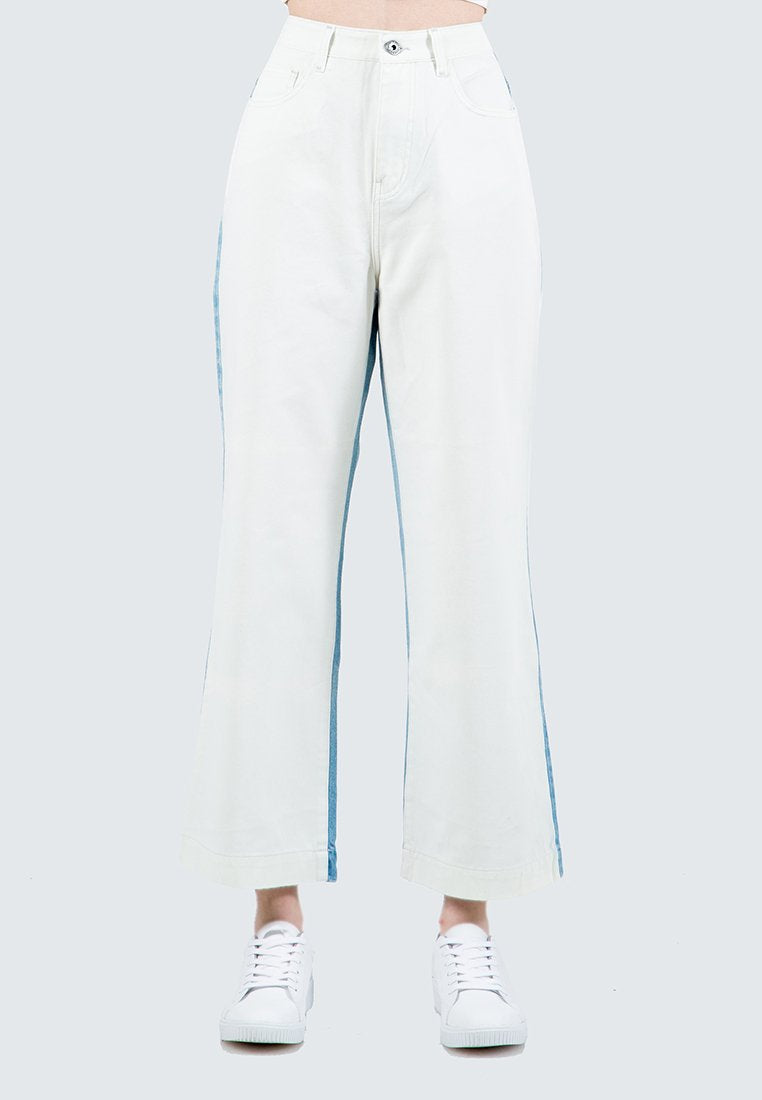 Two Color Denim Pants