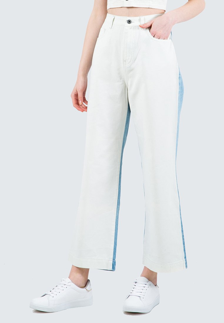 Two Color Denim Pants