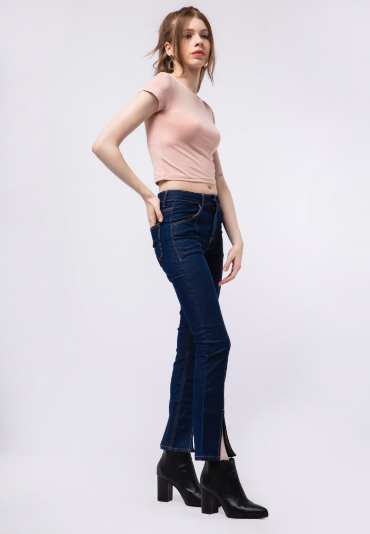 Slit Flare Jeans