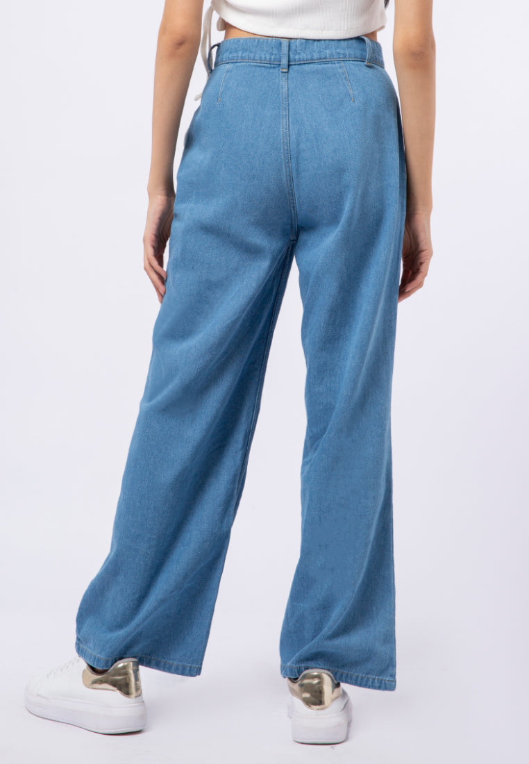 Button Up Denim Pants