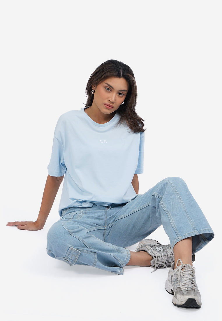 Straight Cargo Denim Pants