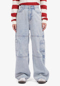Ripped Cargo Denim Pants