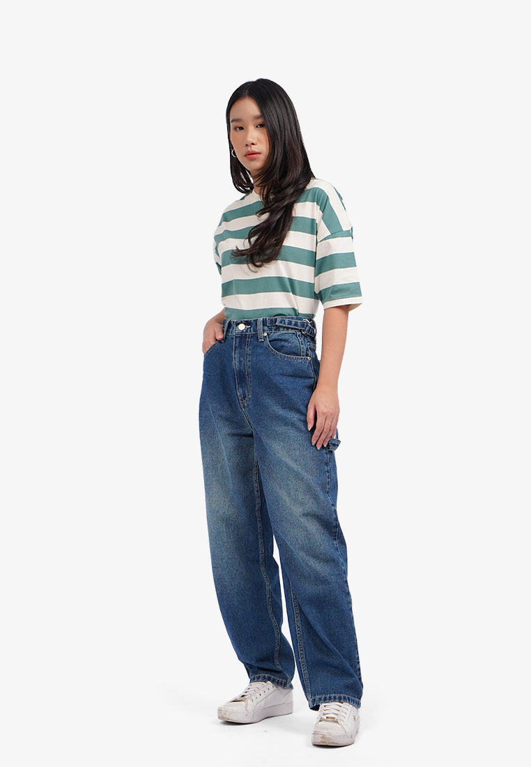 Balloon Fit Carpenter Jeans Med Blue