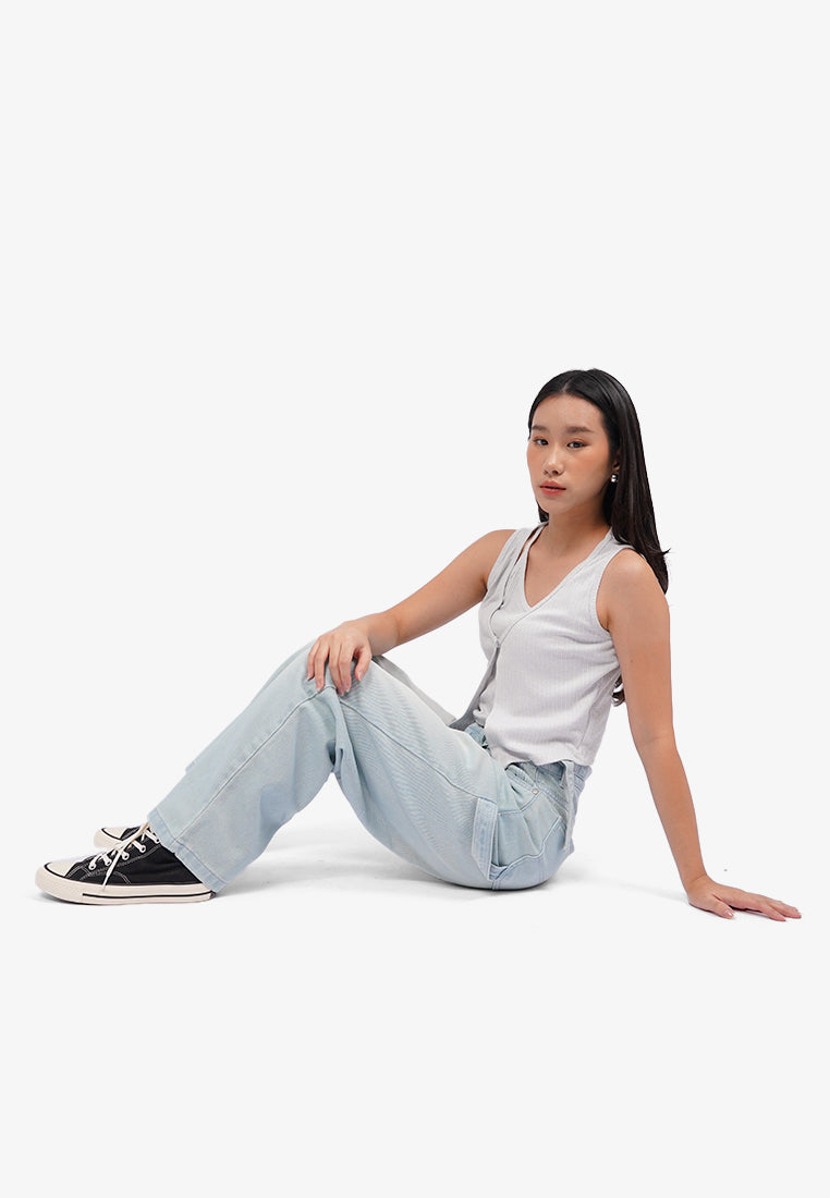 Balloon Fit Carpenter Jeans Light Blue