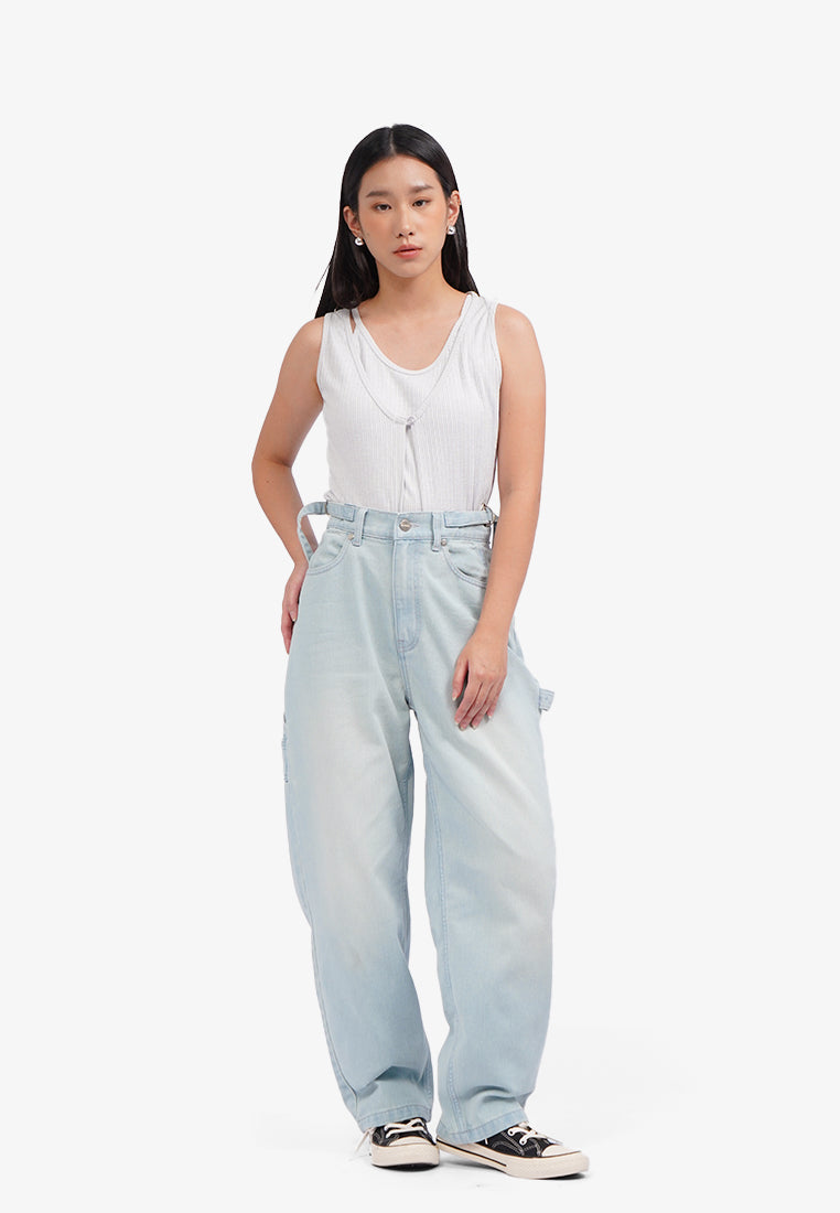Balloon Fit Carpenter Jeans Light Blue