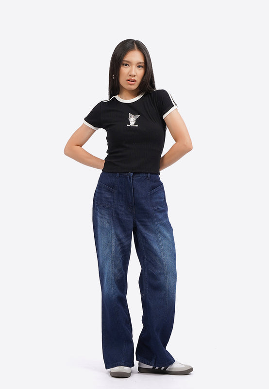 Boot Cut Flared Denim Pants