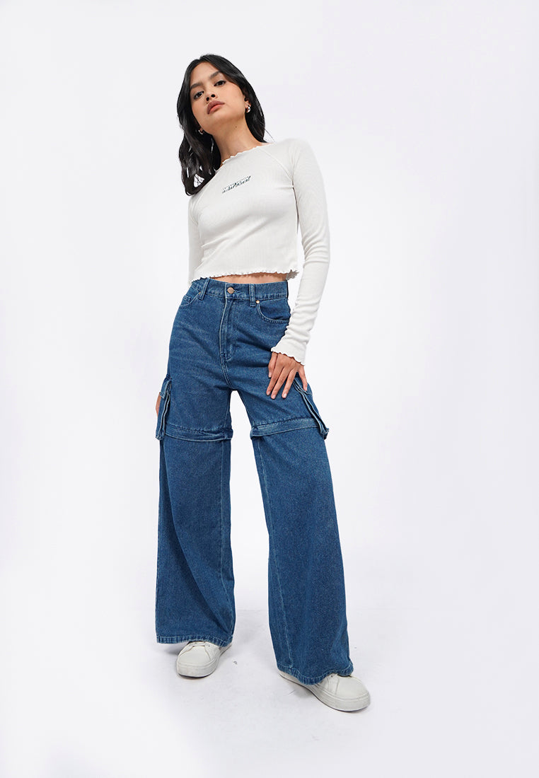 Detachable Denim Pants