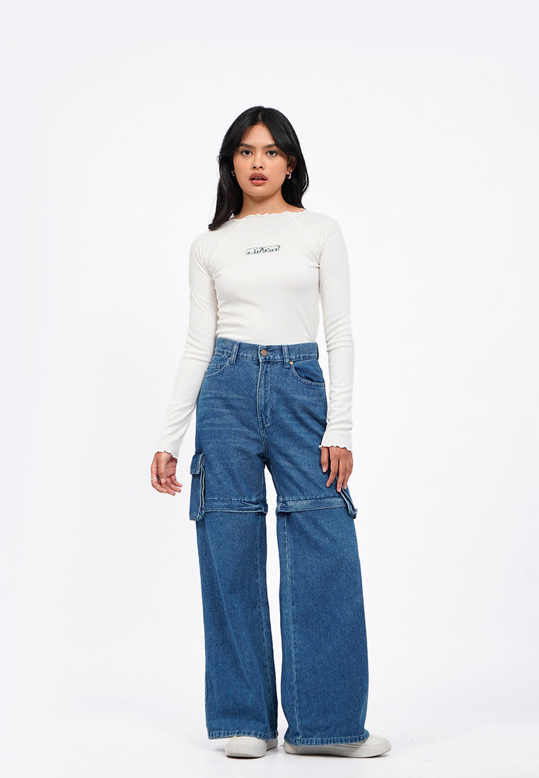 Detachable Denim Pants