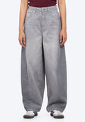 Two Tone Barrel Denim Pants