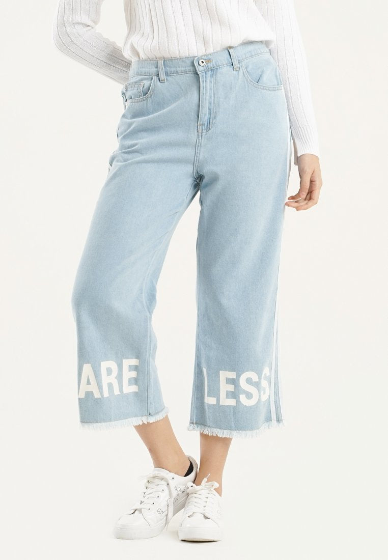 Slogan Straight Denim