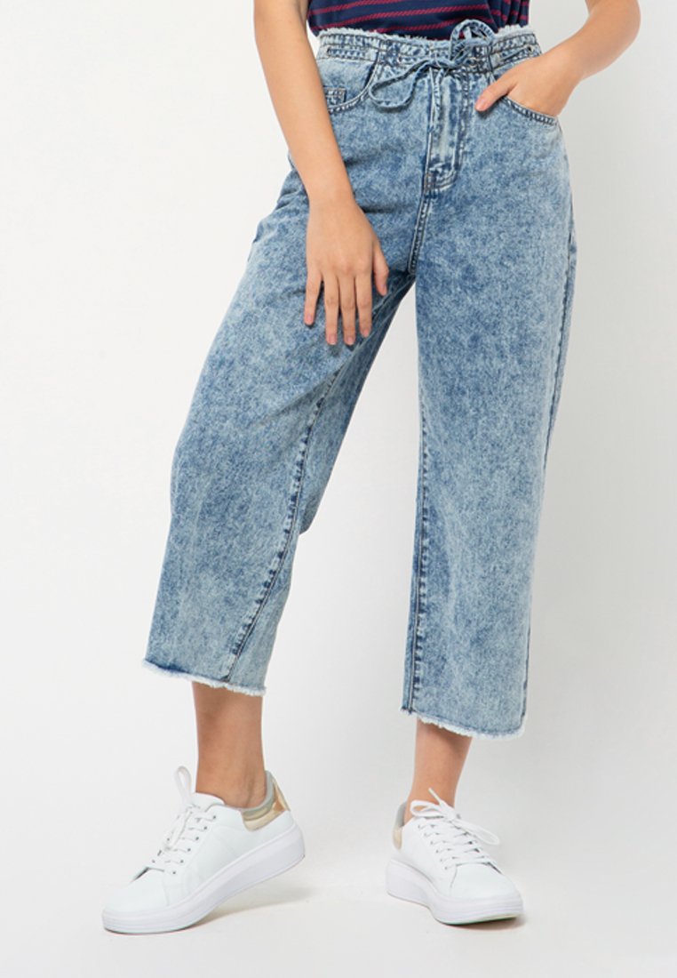 Drawstring Straight Denim