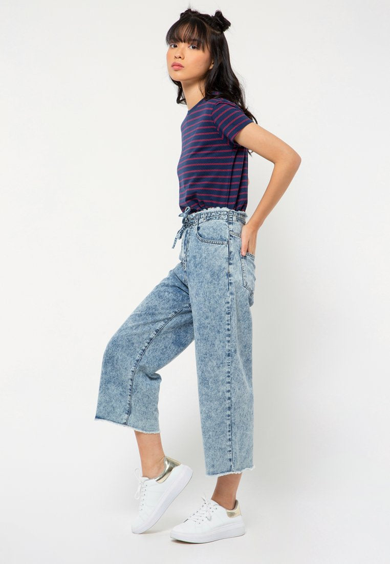 Drawstring Straight Denim