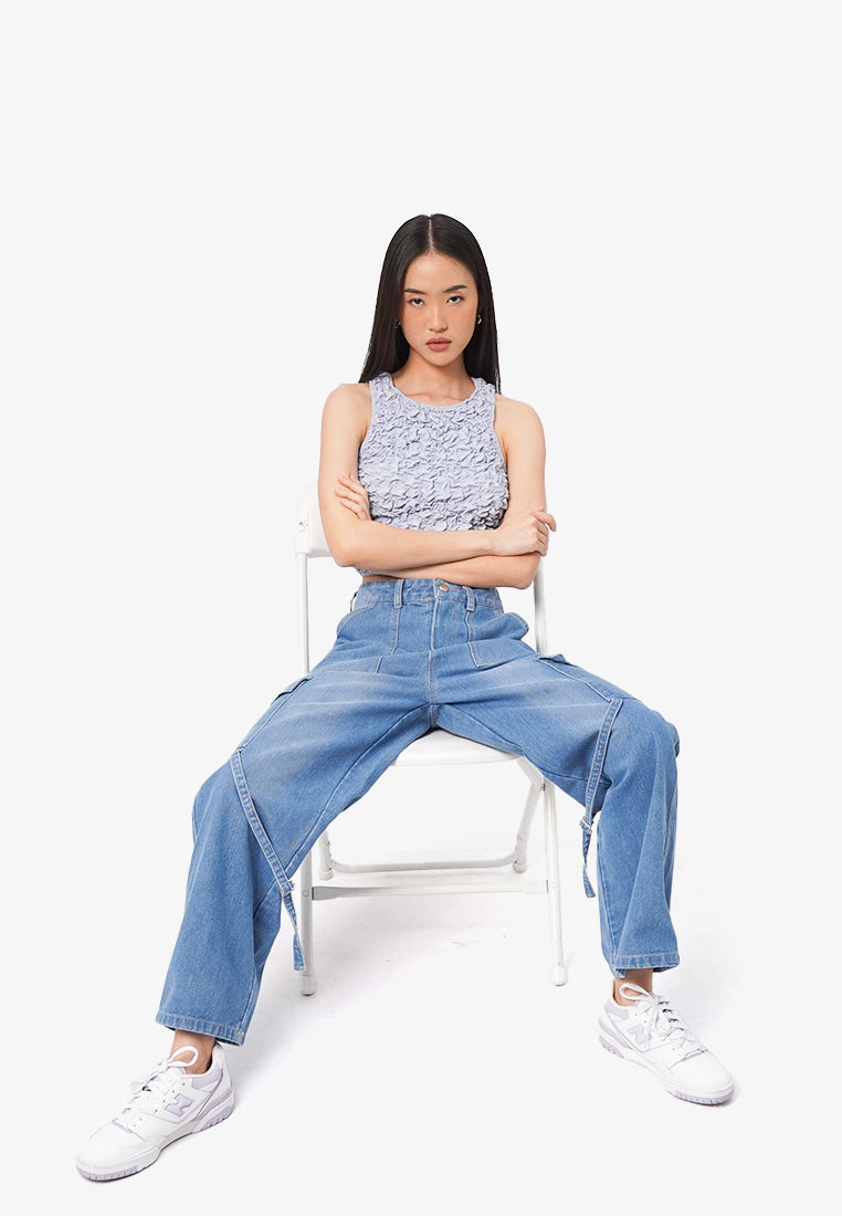 Wide Leg Cargo Jeans