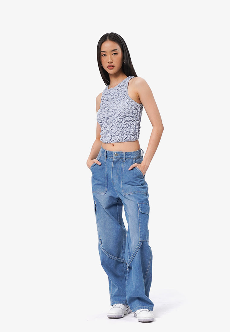 Wide Leg Cargo Jeans
