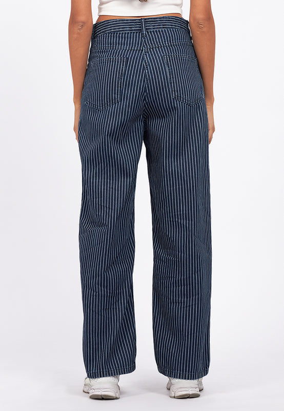 Straight Stripes Denim Pants