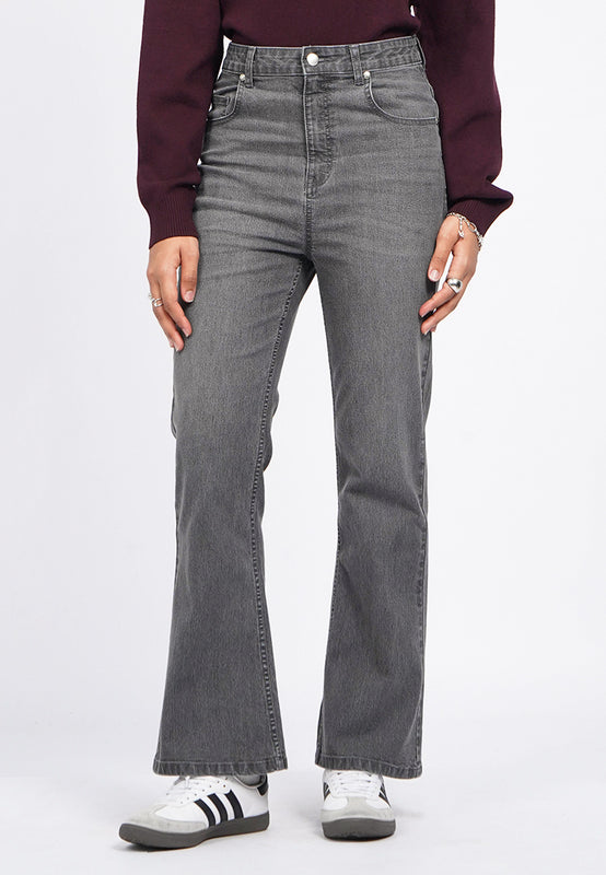 Regular Fit Flare Denim Pants
