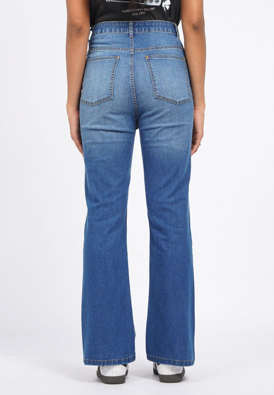 Regular Fit Flare Denim Pants