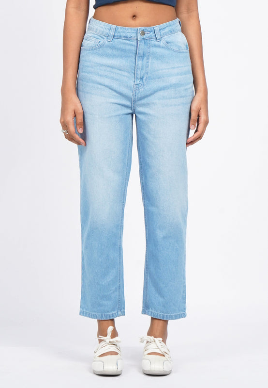 Regular Fit Ankle Length Denim Pants