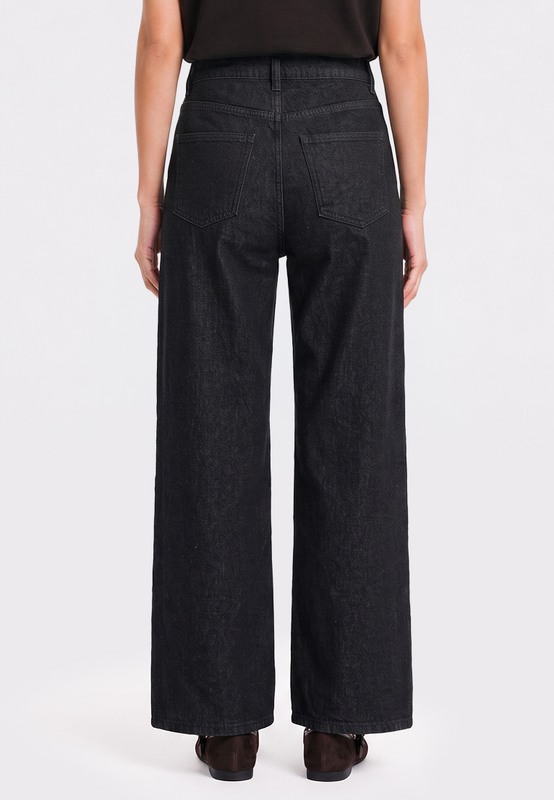 High Waist Wide Leg Denim Pants