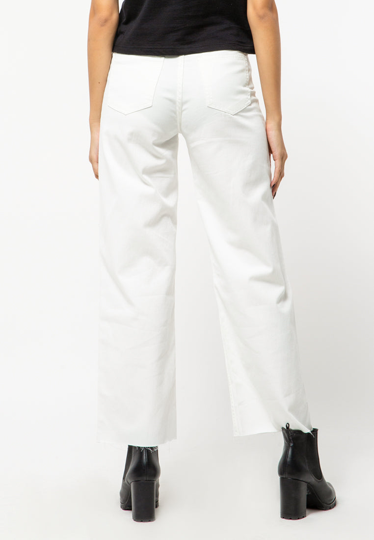 Off White Wide Leg Denim