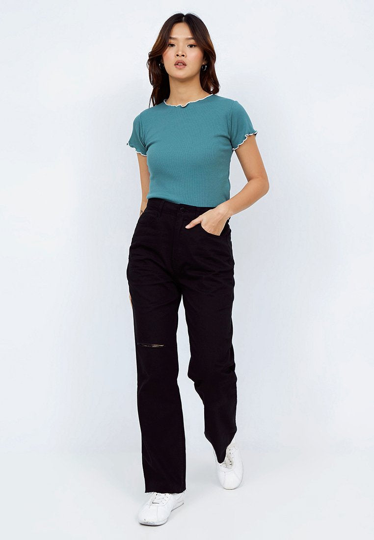Straight Fit Denim Pants