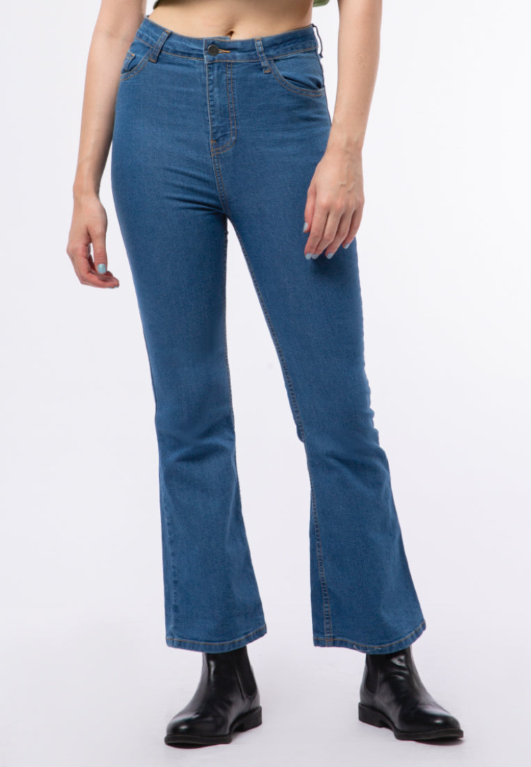 Stretch Flare Denim Pants