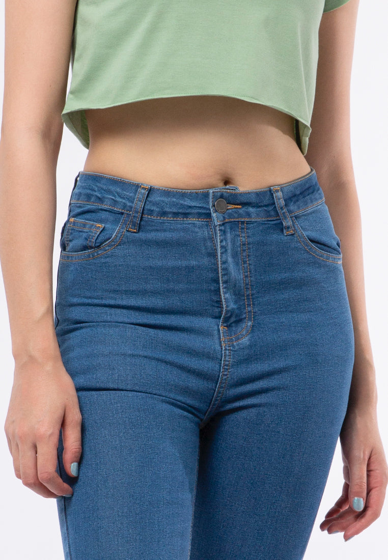 Stretch Flare Denim Pants