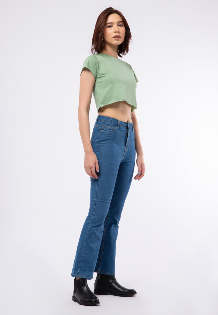 Stretch Flare Denim Pants