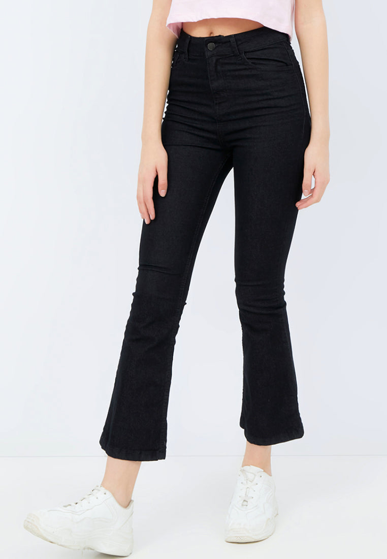Flared Denim Pants
