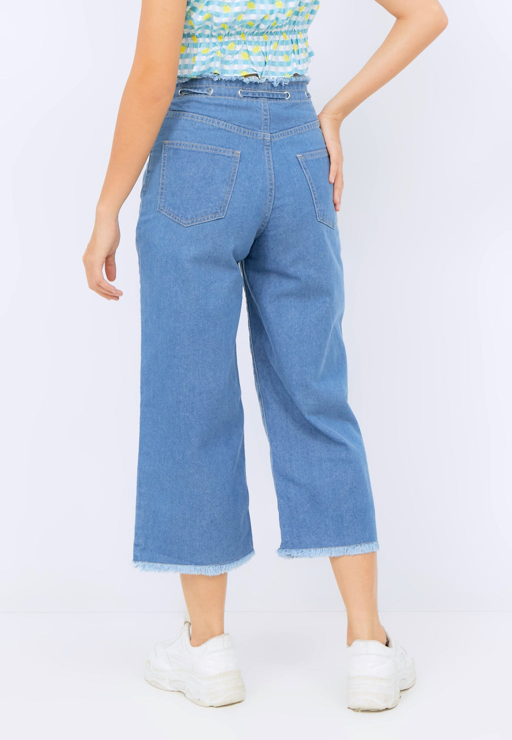 Cropped Denim Pants